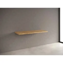 Top finitura melaminico senza foro/staffe sp 4 cm 100x46cm acero campestre