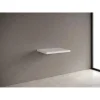 Top in finitura melaminico senza foro/staffe sp 4 cm 60x46 cm acero bianco