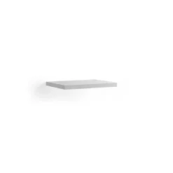 Top in finitura melaminico senza foro/staffe sp 4 cm 60x46 cm acero bianco