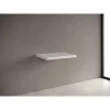 Top in finitura melaminico senza foro/staffe sp 4 cm 80x46 cm acero bianco