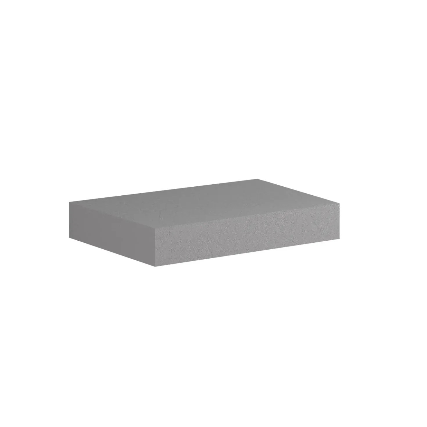 Top scatolato senza staffe 80x10x46 cm Grigio