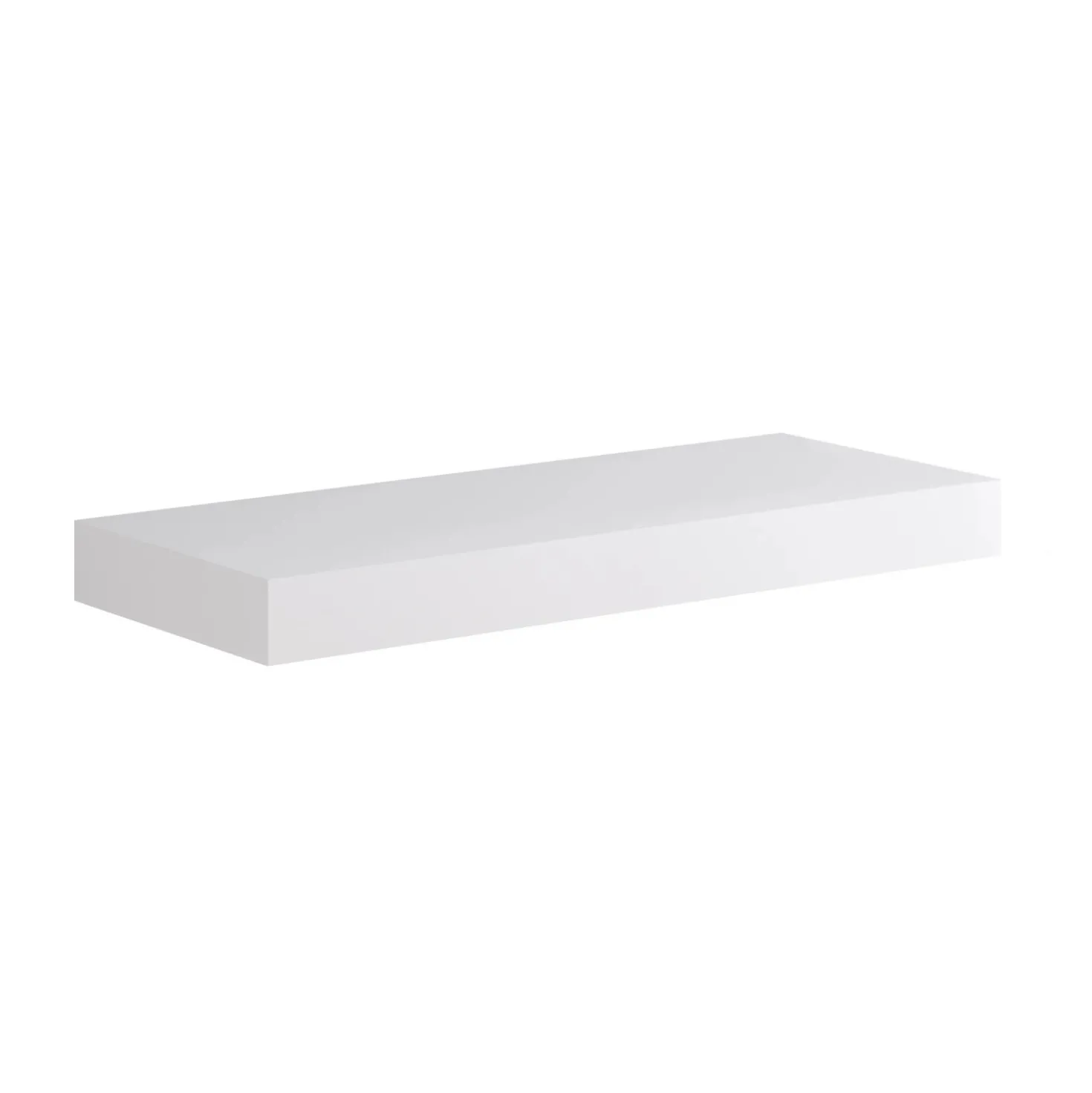 Top scatolato senza staffe 120x10x46 cm Bianco opaco