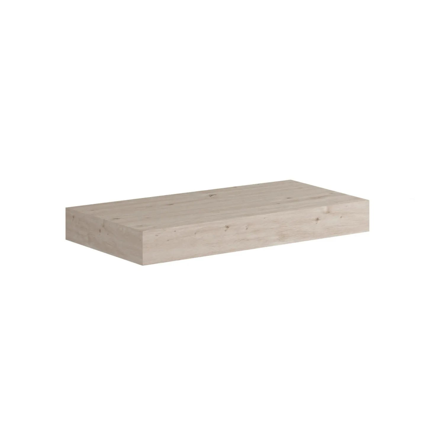 Top scatolato senza staffe 100x10x46 cm Rovere chiaro