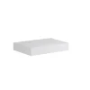 Top scatolato senza staffe 80x10x46 cm Bianco opaco