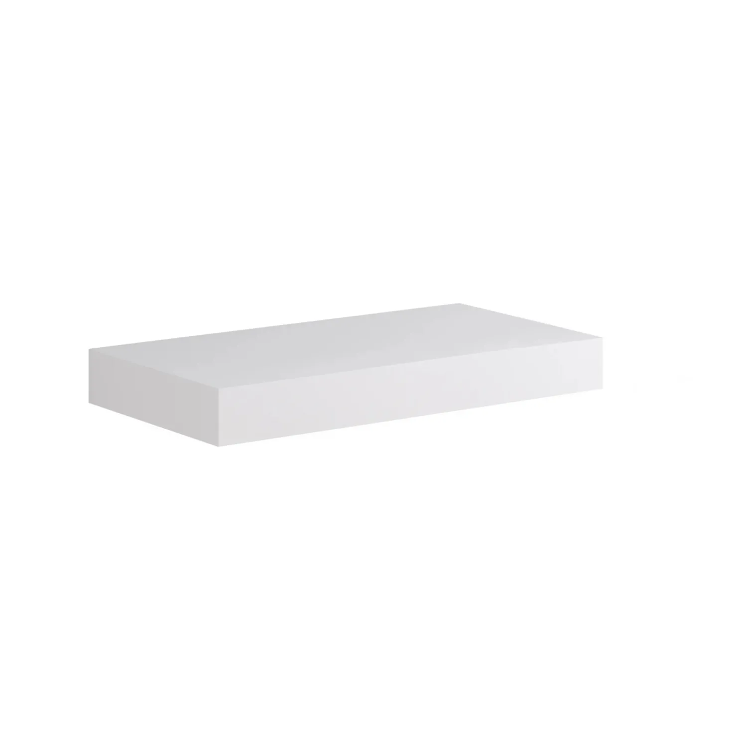 Top scatolato senza staffe 100x10x46 cm Bianco opaco