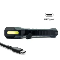 Torcia LED da Lavoro ricaricabile USB C con Testa rotante 1000 lm