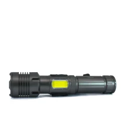 Torcia LED ricaricabile USB C 1200 lm con zoom in Alluminio Aeronautico
