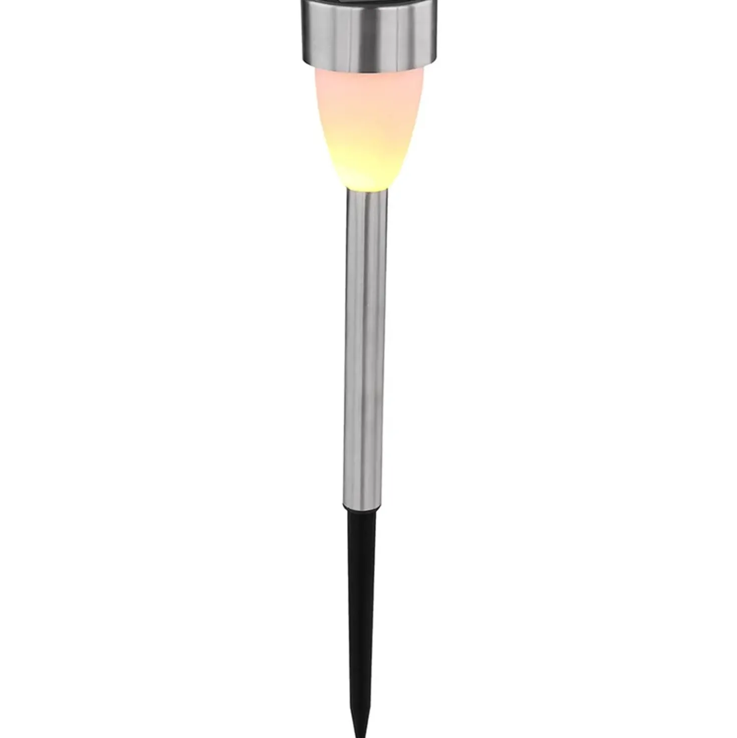 Torcia solare a LED Globo Ø 5,5x36,5 cm in acciaio inox 3 pz