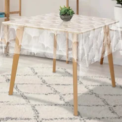 Tovagliato cristallo stampato Ginko 140 cm x 20 m al metro