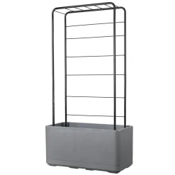 Traliccio per fioriera Deroma Cosmo 155x66,6x26,6 cm Nero