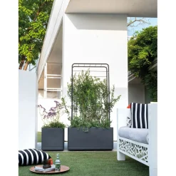 Traliccio per fioriera Deroma Cosmo 155x66,6x26,6 cm Nero