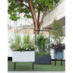 Traliccio per fioriera Deroma Cosmo 155x66,6x26,6 cm Nero