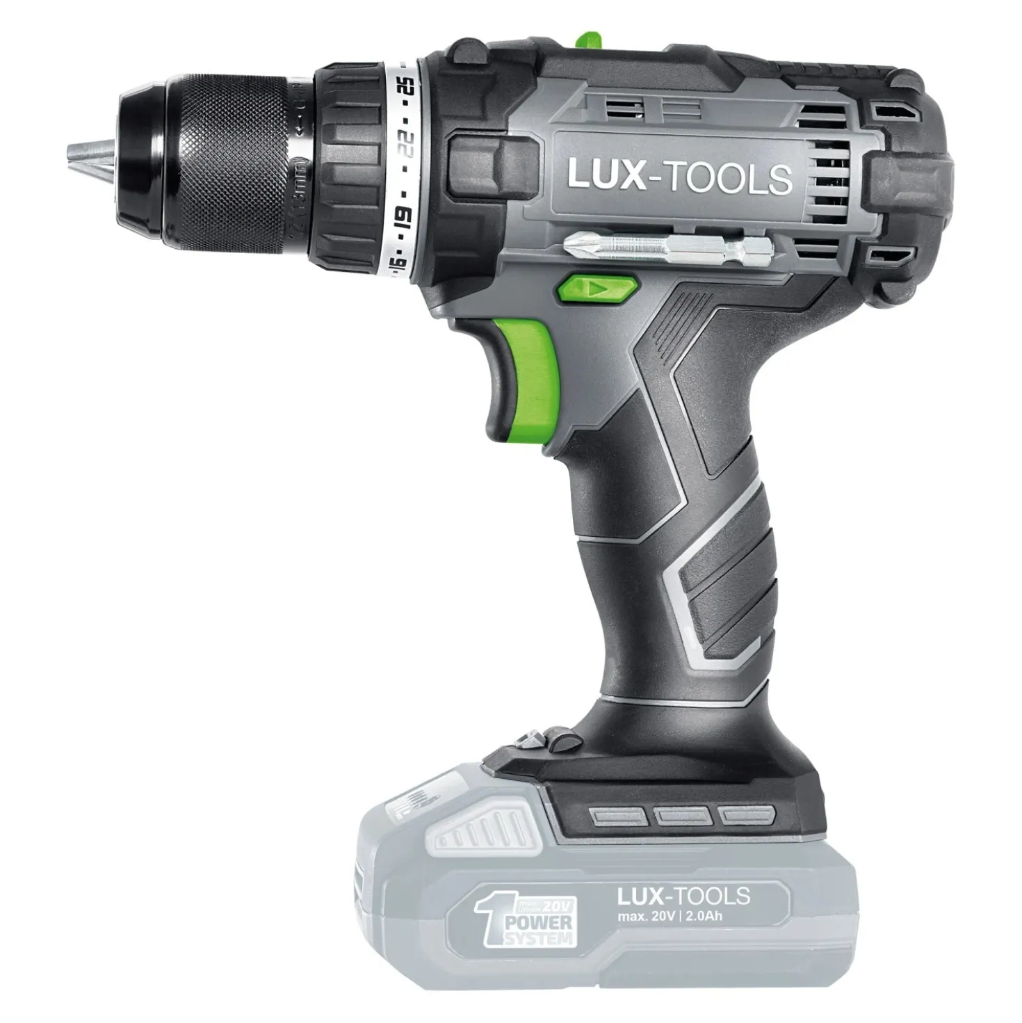 Trapano avvitatore a batteria LUX-TOOLS 1 A-BS-20 20 V - Solo corpo macchina