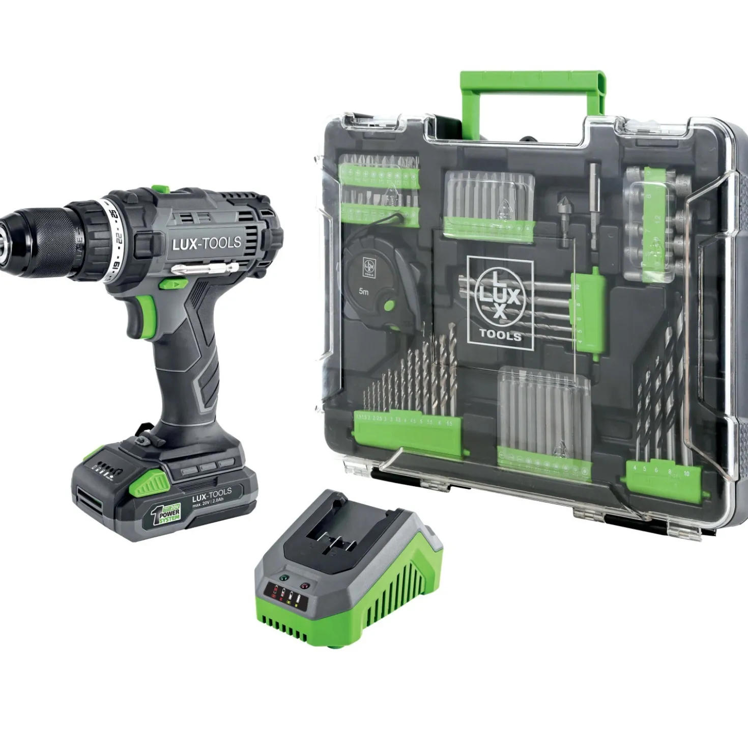 Trapano avvitatore a batteria LUX 20V 2Ah