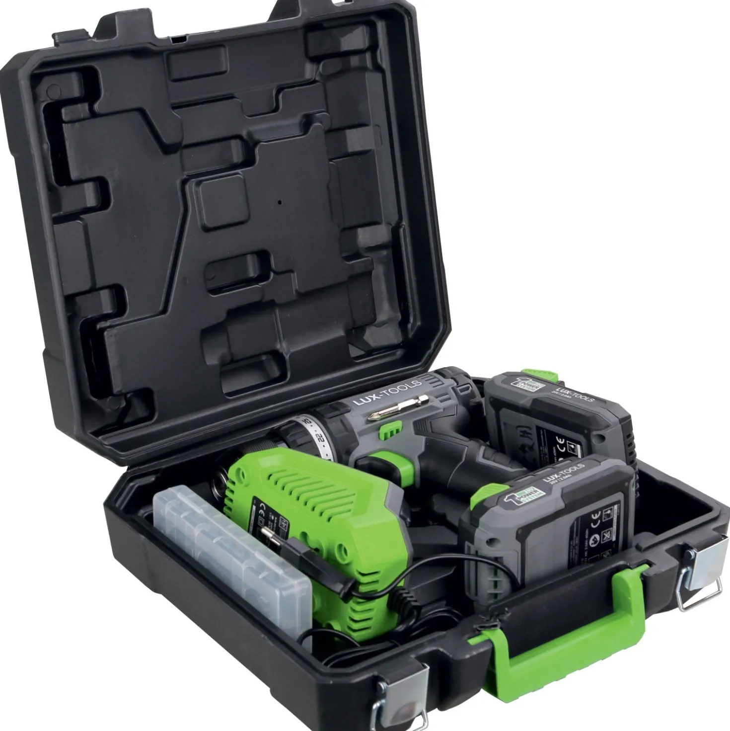 Trapano avvitatore a batteria LUX 2x20 V 2 Ah