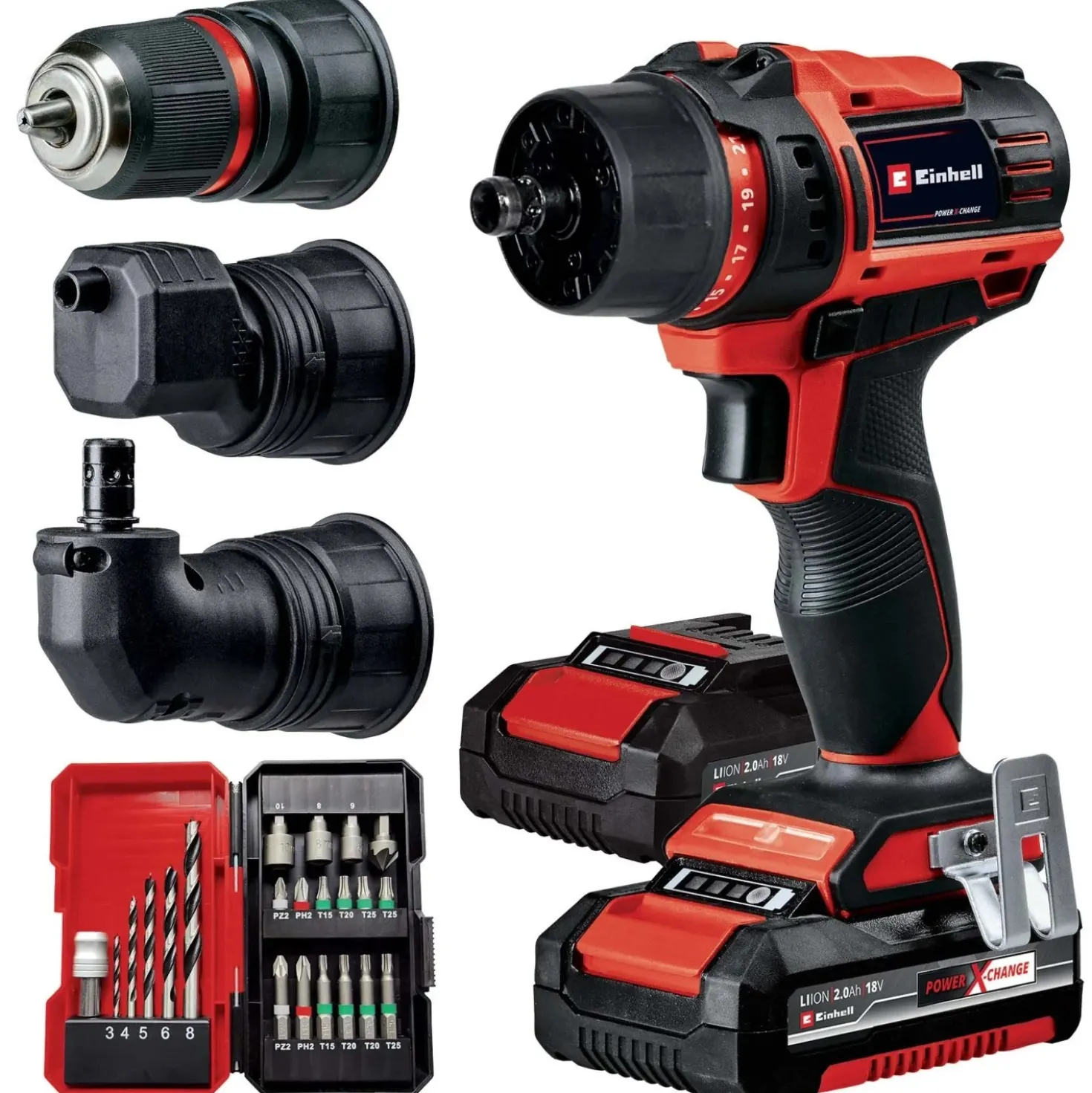 Trapano avvitatore a batteria Einhell TE-CD 18/45 3X-Li 18 V 2x2 Ah