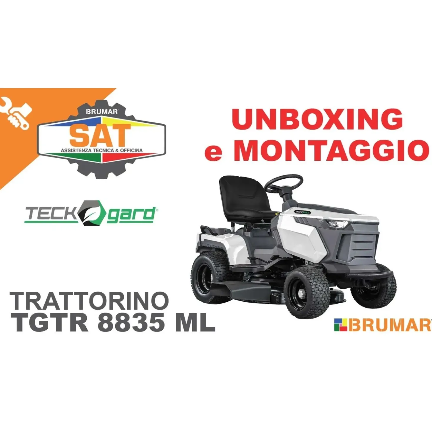 Trattorino tagliaerba a scoppio TECKGARD TGTR 8835ML 352 CC