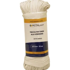 Treccia in polipropilene ø 3 mm x 50 mt bianca