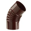 Tubo curva porcellanata pieghettata marrone 45° Ø 12 cm