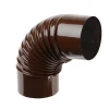 Tubo curva porcellanata pieghettata marrone 90° Ø 12 cm