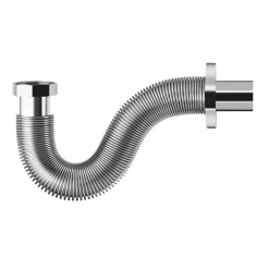 Tubo di scarico flessibile estensibile 1" x 26 in acciaio inox