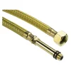 Tubo flessibile collegamento rubinetto Idrostile PVD 2 pz 40 cm oro