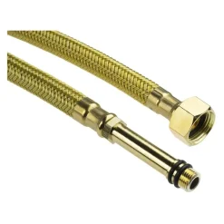 Tubo flessibile collegamento rubinetto Idrostile PVD 2 pz 40 cm oro