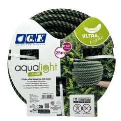 Tubo irrigazione retinato G.F. Aqualight Ultra 25 m x Ø 12,5 mm Grigio