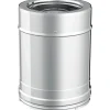 Tubo l.250 mm diam.100/150 inox sp.0,5 mm - doppia parete