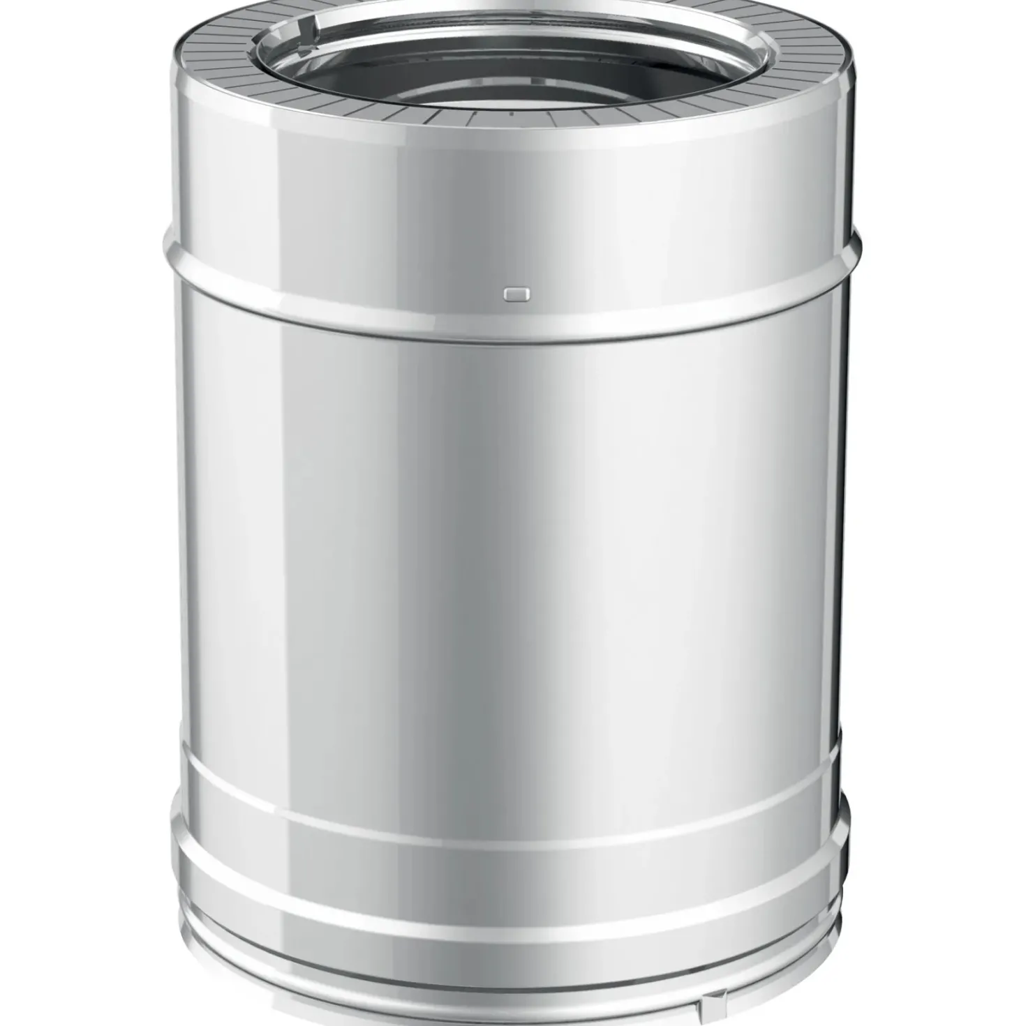 Tubo l.250 mm diam.100/150 inox sp.0,5 mm - doppia parete