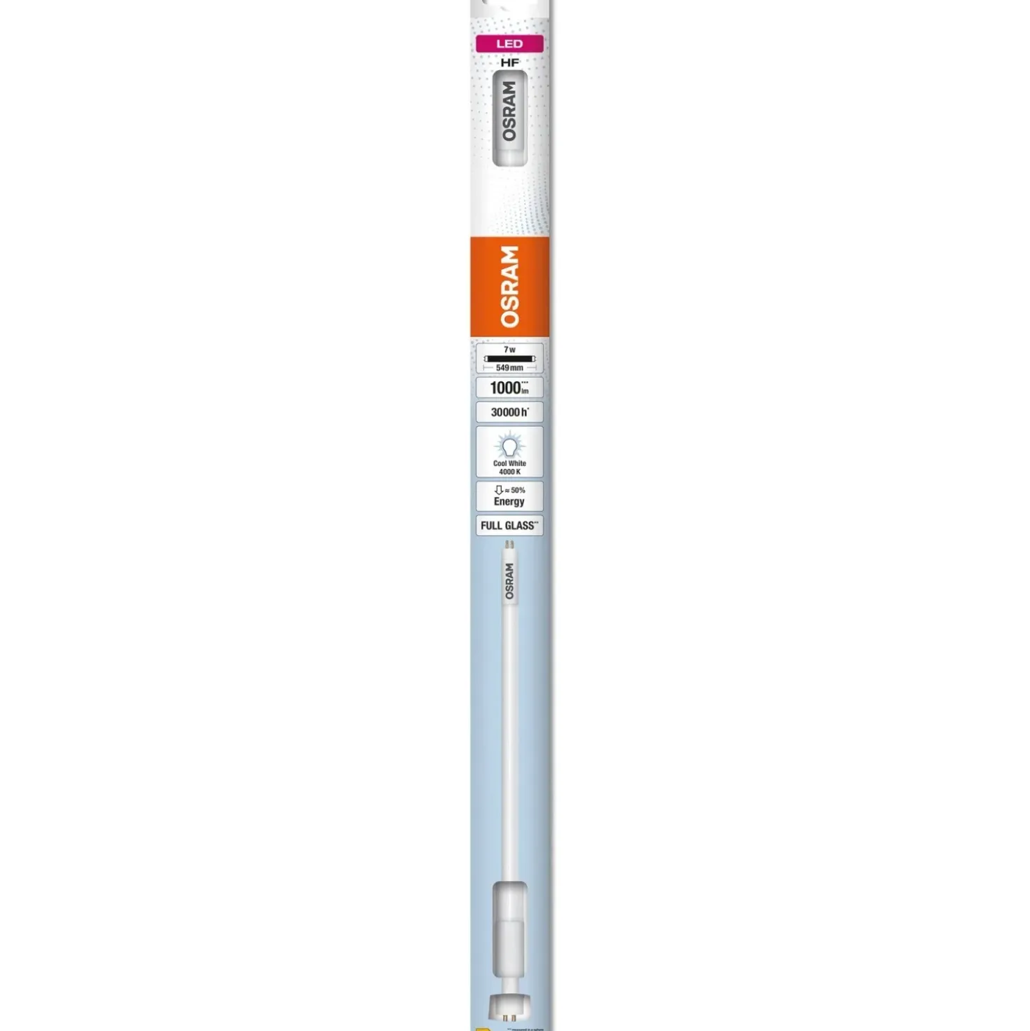 Tubo LED Osram T5 HF HE14 549 mm 7 W 1000 lm 4000 K