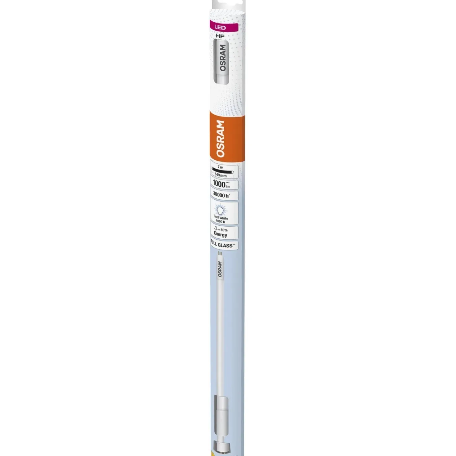 Tubo LED Osram T5 HF HE14 549 mm 7 W 1000 lm 4000 K