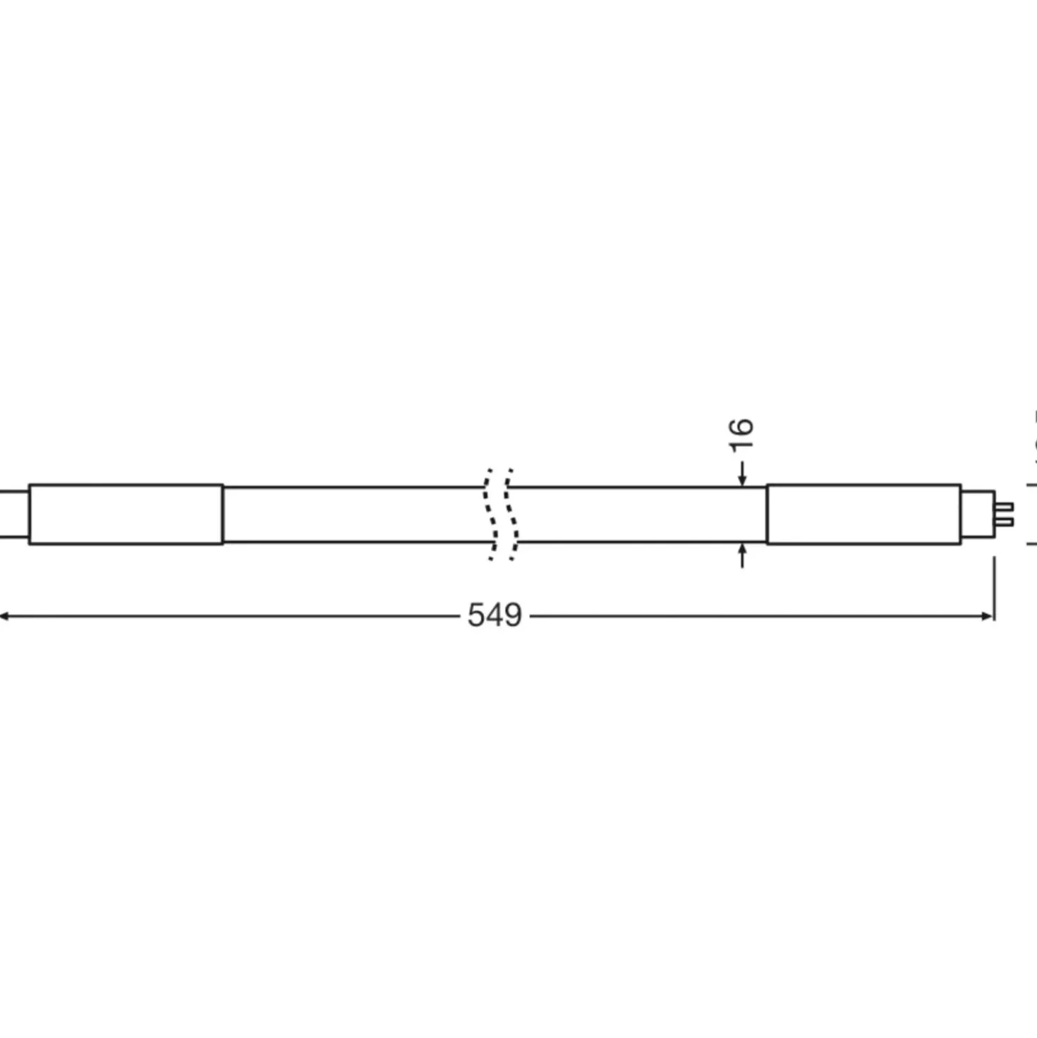 Tubo LED Osram T5 HF HE14 549 mm 7 W 1000 lm 4000 K