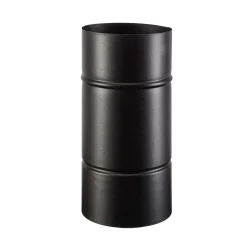 Tubo smaltato lineare porcellanato nero opaco L 25 cm Ø 10 cm