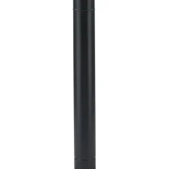 Tubo smaltato lineare porcellanato nero opaco L 100 cm Ø 13 cm