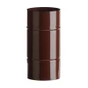 Tubo smaltato lineare porcellanato marrone L 25 cm Ø 10 cm