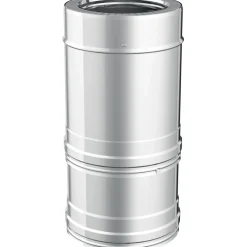 Tubo telescopico diam.100/150 inox sp.0,5 mm - doppia parete