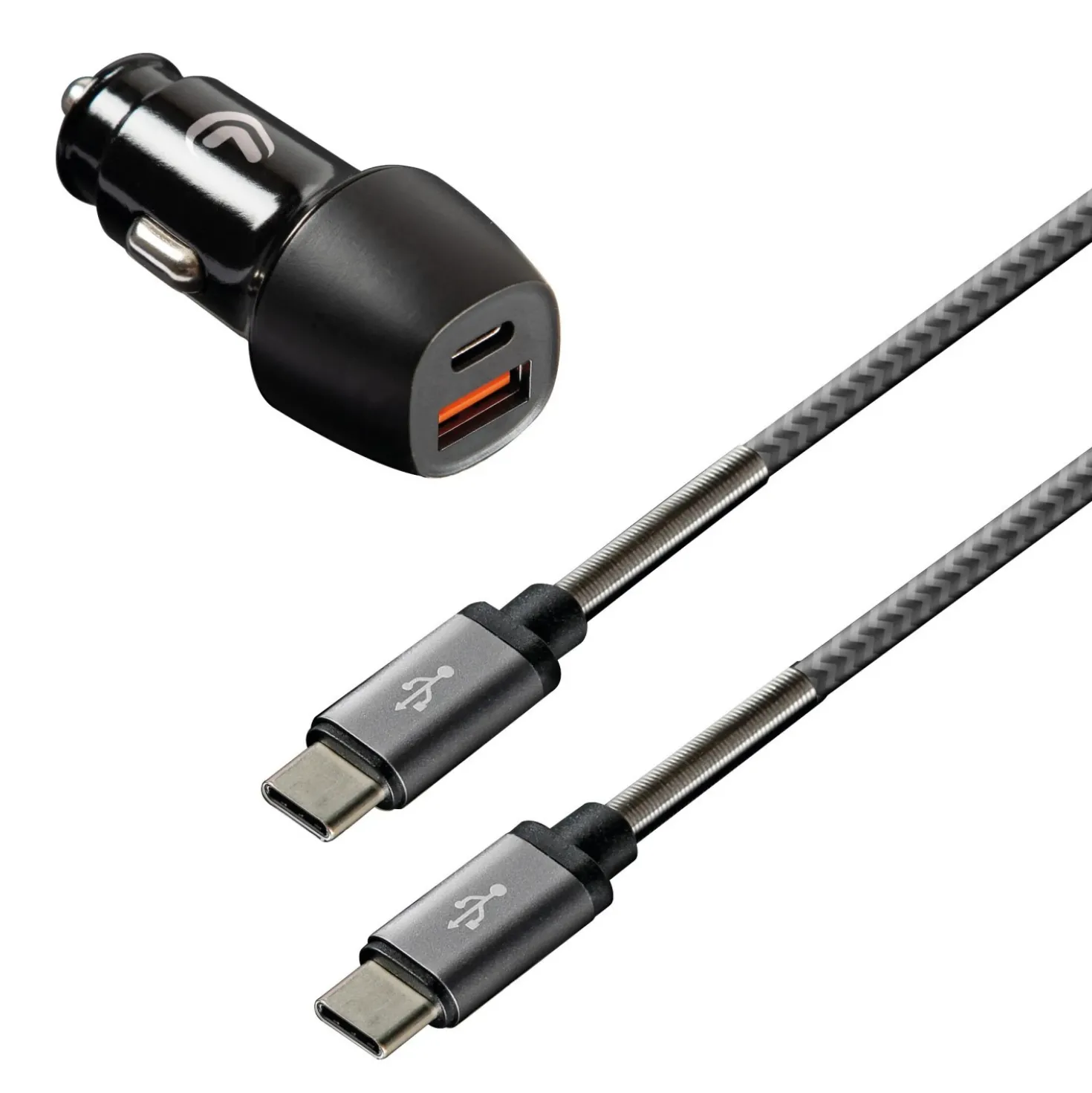 Type-C Kit Pro caricatore Usb doppia presa e cavo ultra resistente