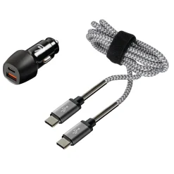 Type-C Kit Pro caricatore Usb doppia presa e cavo ultra resistente