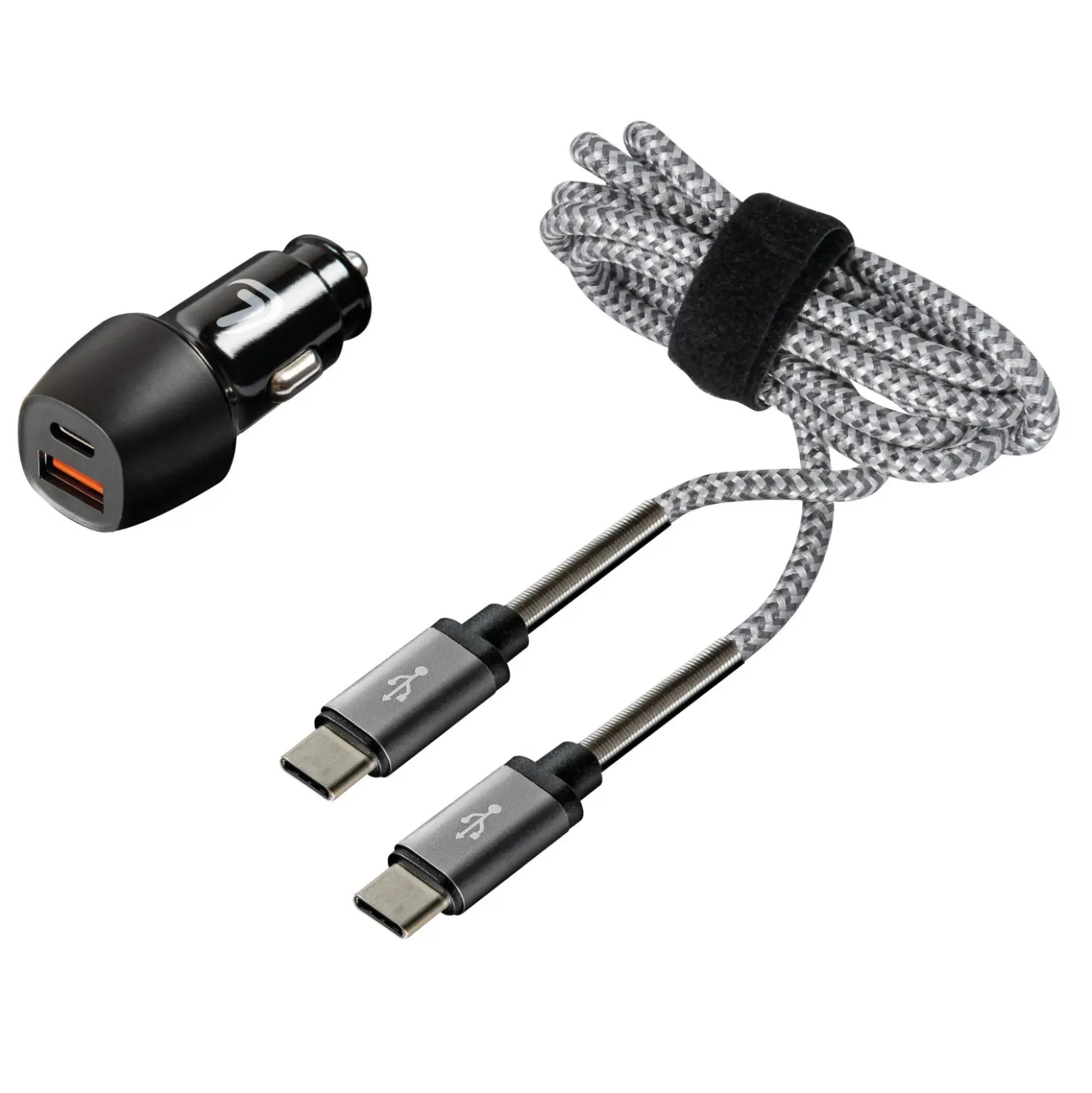 Type-C Kit Pro caricatore Usb doppia presa e cavo ultra resistente