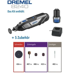 Utensile multifunzione Dremel 8240 a batteria 12V-2Ah