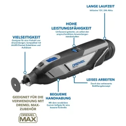 Utensile multifunzione Dremel 8240 a batteria 12V-2Ah