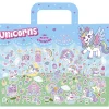 Valigetta Unicorni con album da colorare e 100 stickers 3D attacca-stacca