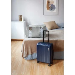 Valigia cabin size Hybrid Terra blu 40x20x55 cm