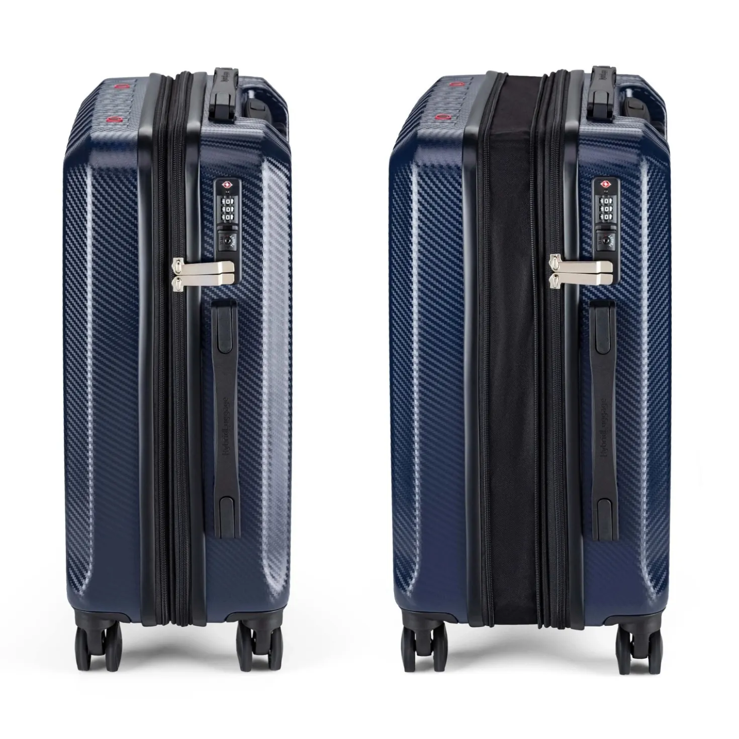 Valigia cabin size Hybrid Terra blu 40x20x55 cm