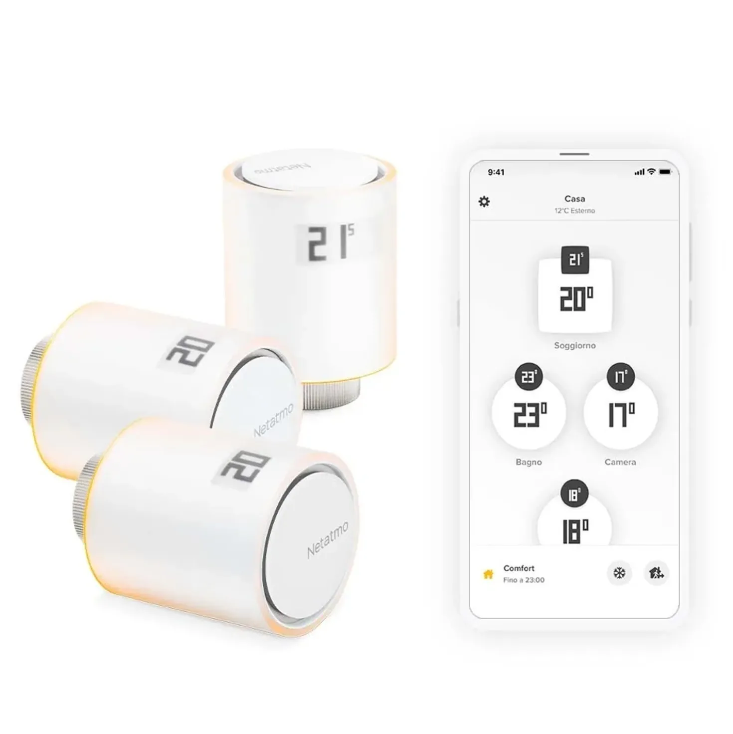 Valvole termostatiche Smart Home 3 pack