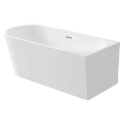 Vasca da bagno Limonar 140 cm destra angolare/freestanding bianco in acrilico