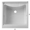 Vasca lavatoio in resina 60 x 60 cm resistente agli acidi