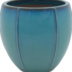 Vaso da esterno blu 24,5 x 23 cm