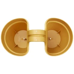 Vaso da ringhiera Elho Vibia Campana Flower Twin 21x38x26,5 cm giallo miele